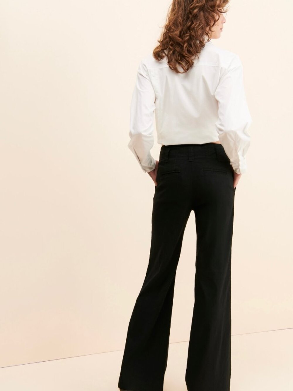 Maren by Anthropologie Wide Leg Flare Pants - Black - Size 14 Tall